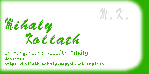 mihaly kollath business card
