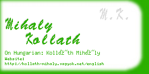 mihaly kollath business card